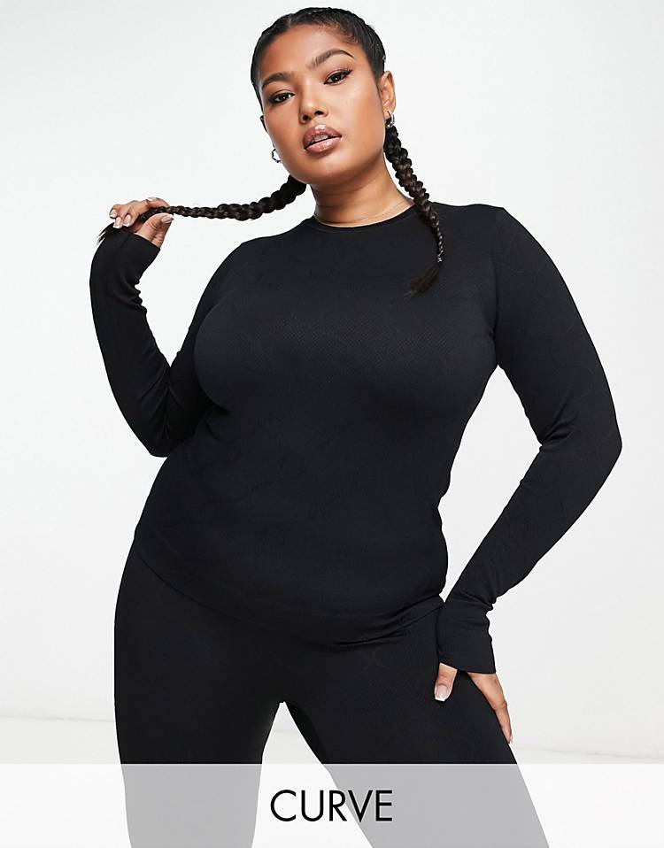 ASOS 4505 Curve base layer top in onion jacquard